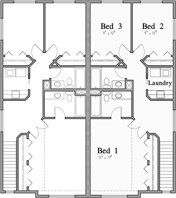 Upper Floor Plan for D-606