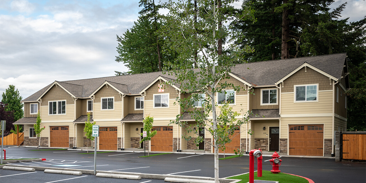 FV-580 Five plex town house plan, with ADA accessible, FV-580